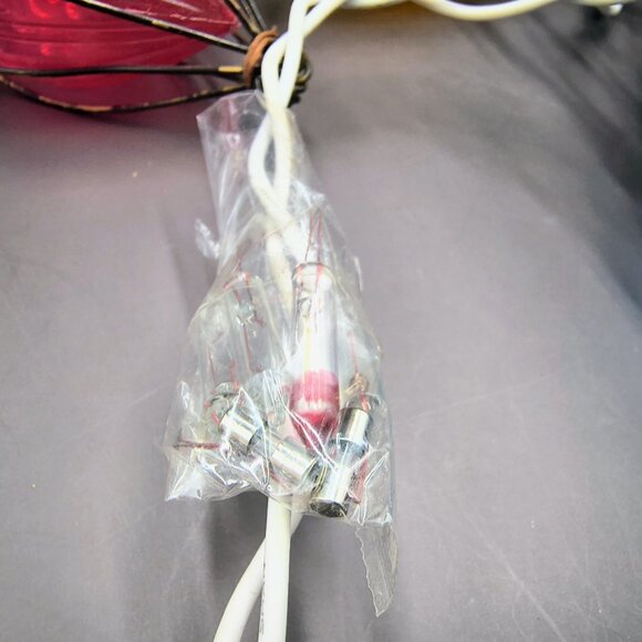 Teardrop Wire Cage String Lights Patio Garden Indoor/Outdoor 10-Lights Large 4" - Picture 6 of 13